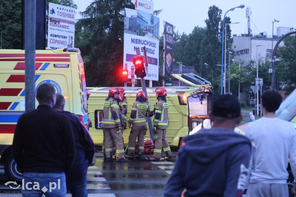 Wypadek z udziałem karetki