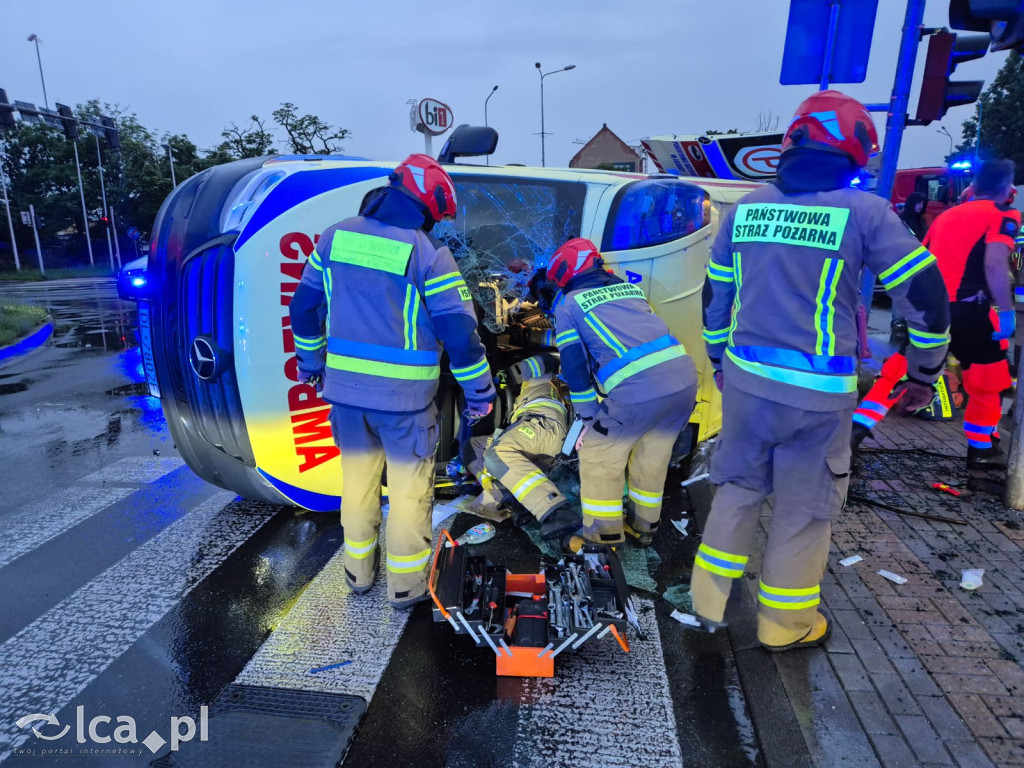 Wypadek z udziałem karetki