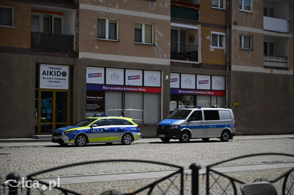 Protest „Stop imigracji” w centrum Legnicy.