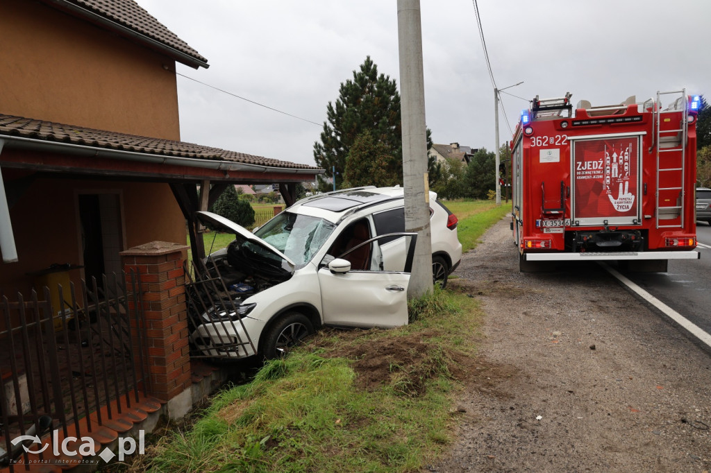 Wypadek w Kunicach. Kierowca w szpitalu