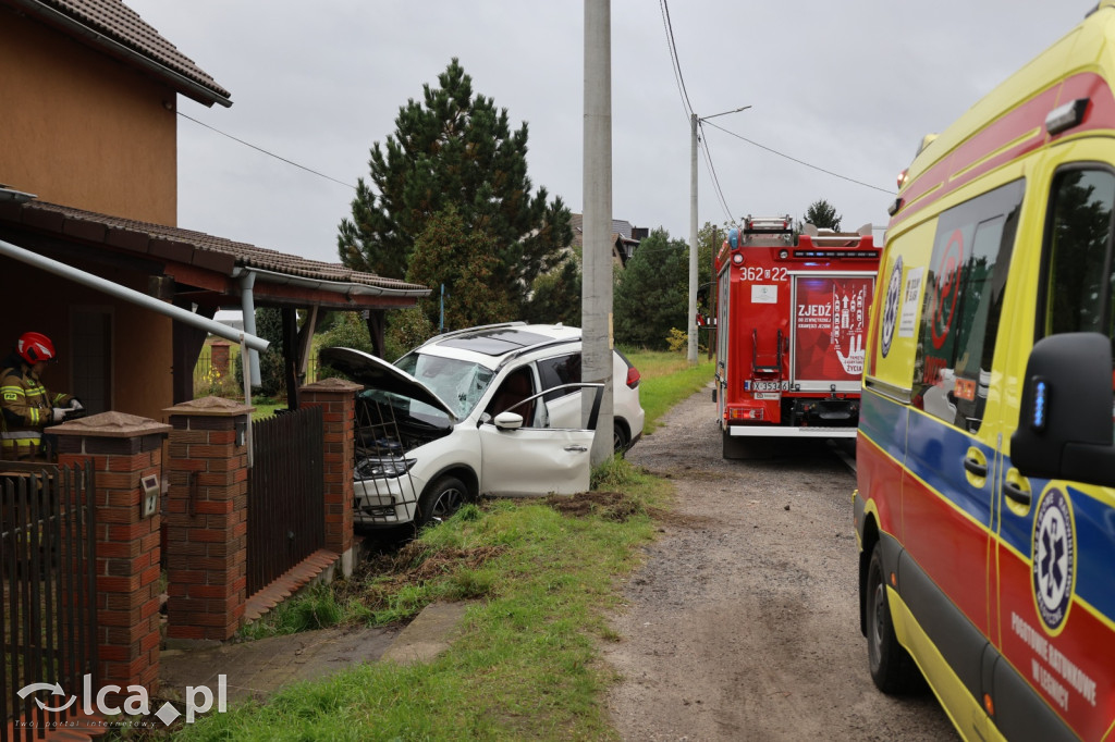 Wypadek w Kunicach. Kierowca w szpitalu