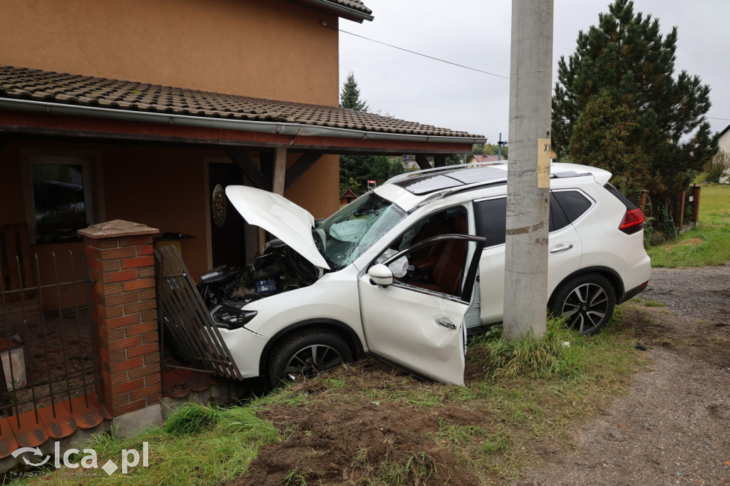 Wypadek w Kunicach. Kierowca w szpitalu