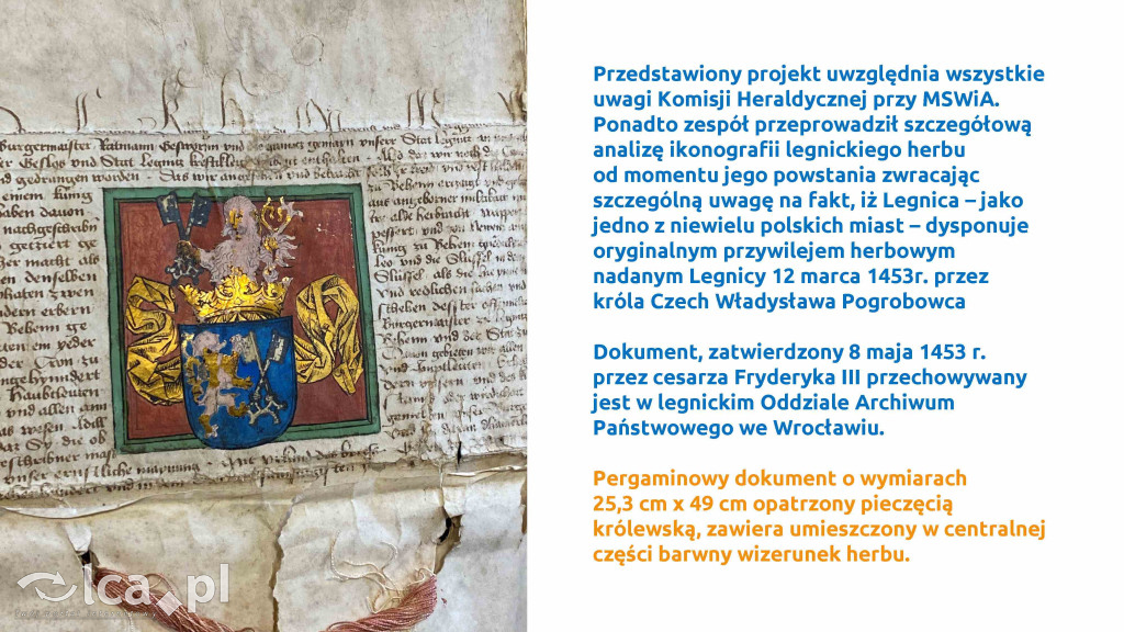 Tak będzie wyglądał herb Legnicy