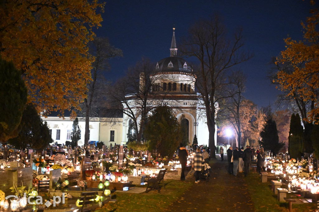 Cmentarz rozświetlony tysiącami zniczy