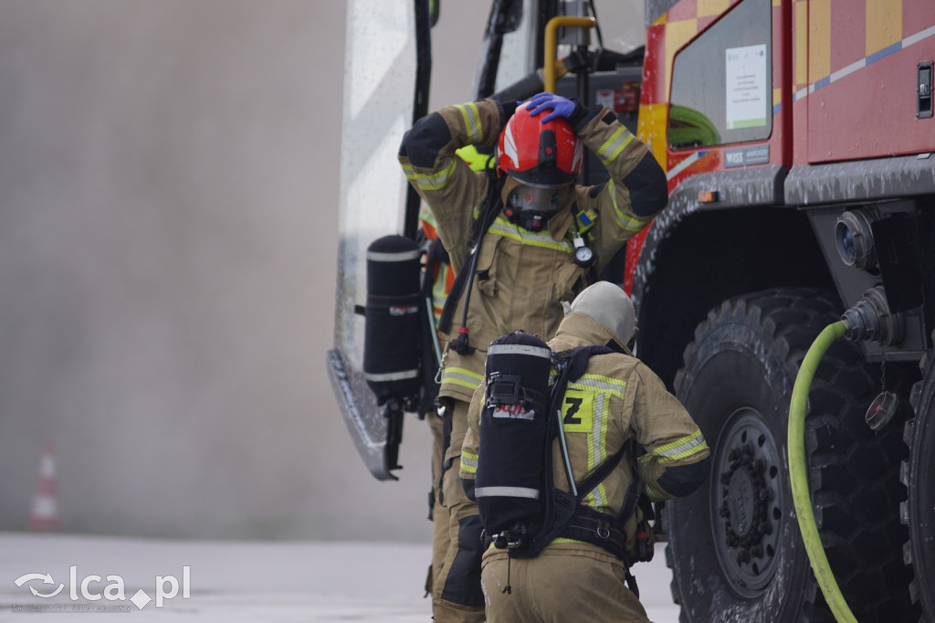 Tak wyglądały ćwiczenia na wrocławskim lotnisku