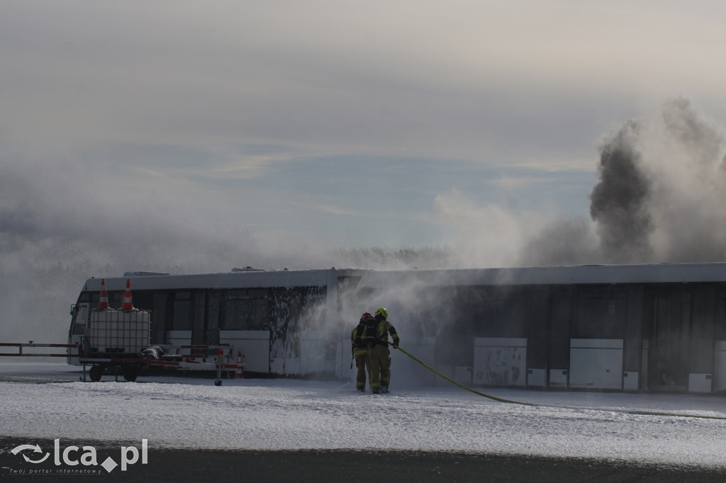 Tak wyglądały ćwiczenia na wrocławskim lotnisku