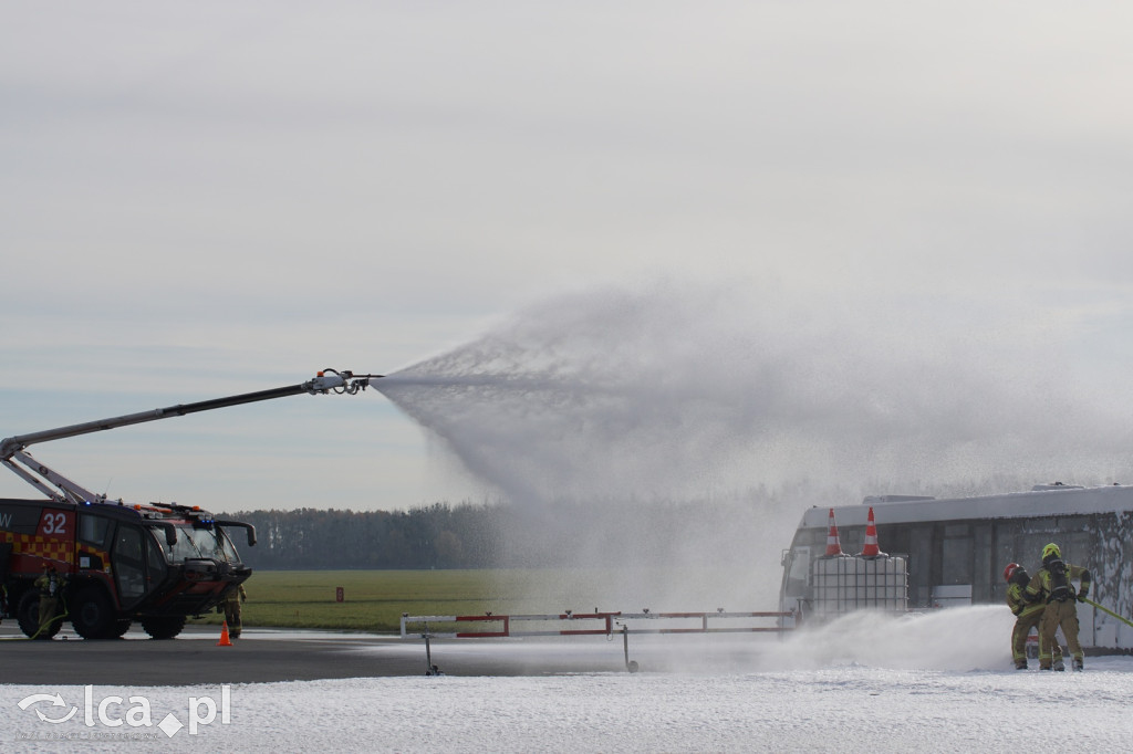 Tak wyglądały ćwiczenia na wrocławskim lotnisku