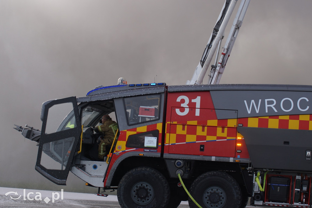 Tak wyglądały ćwiczenia na wrocławskim lotnisku