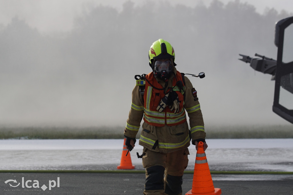 Tak wyglądały ćwiczenia na wrocławskim lotnisku