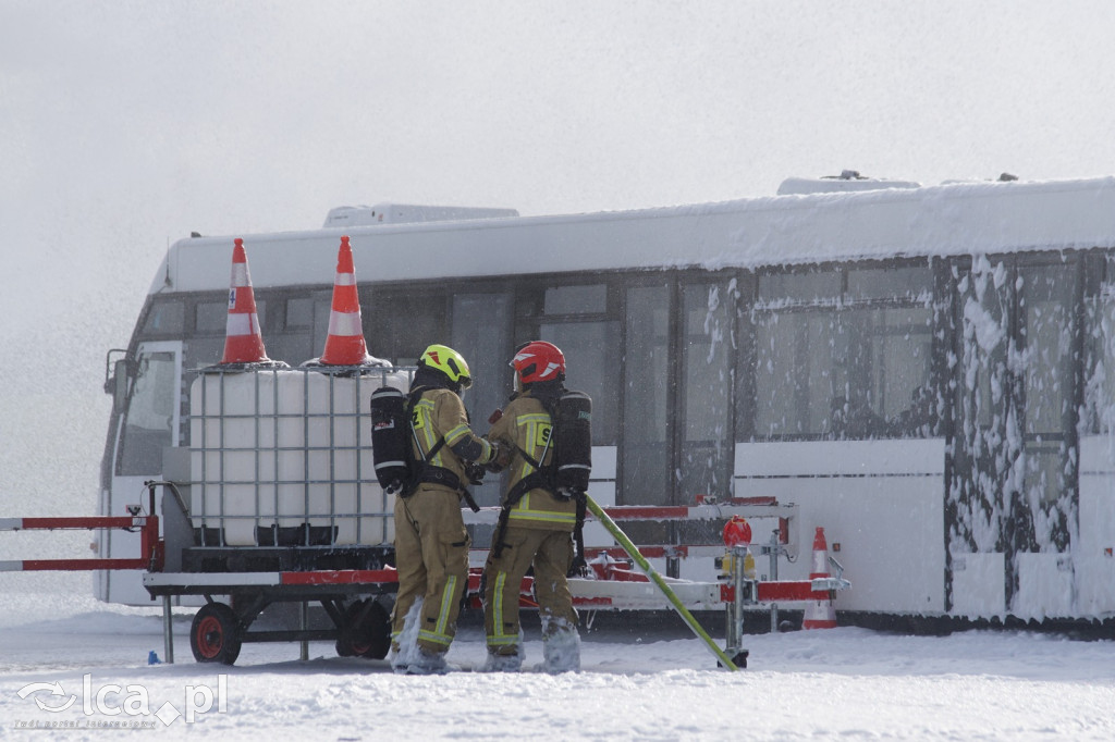Tak wyglądały ćwiczenia na wrocławskim lotnisku