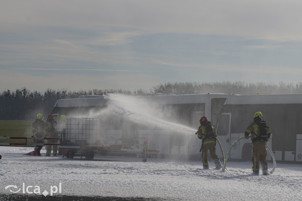 Tak wyglądały ćwiczenia na wrocławskim lotnisku