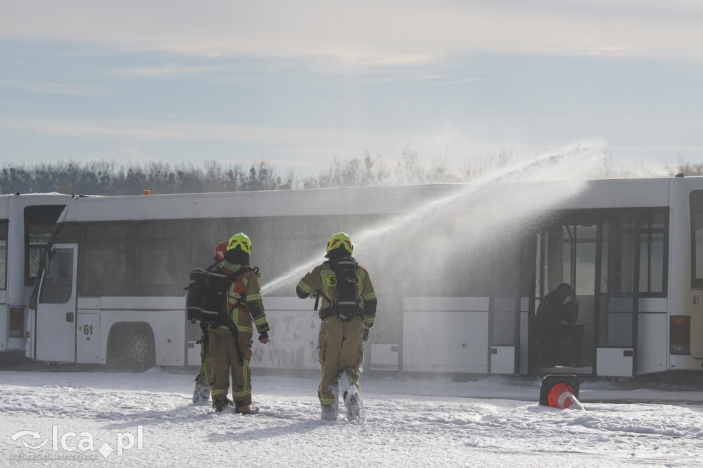 Tak wyglądały ćwiczenia na wrocławskim lotnisku