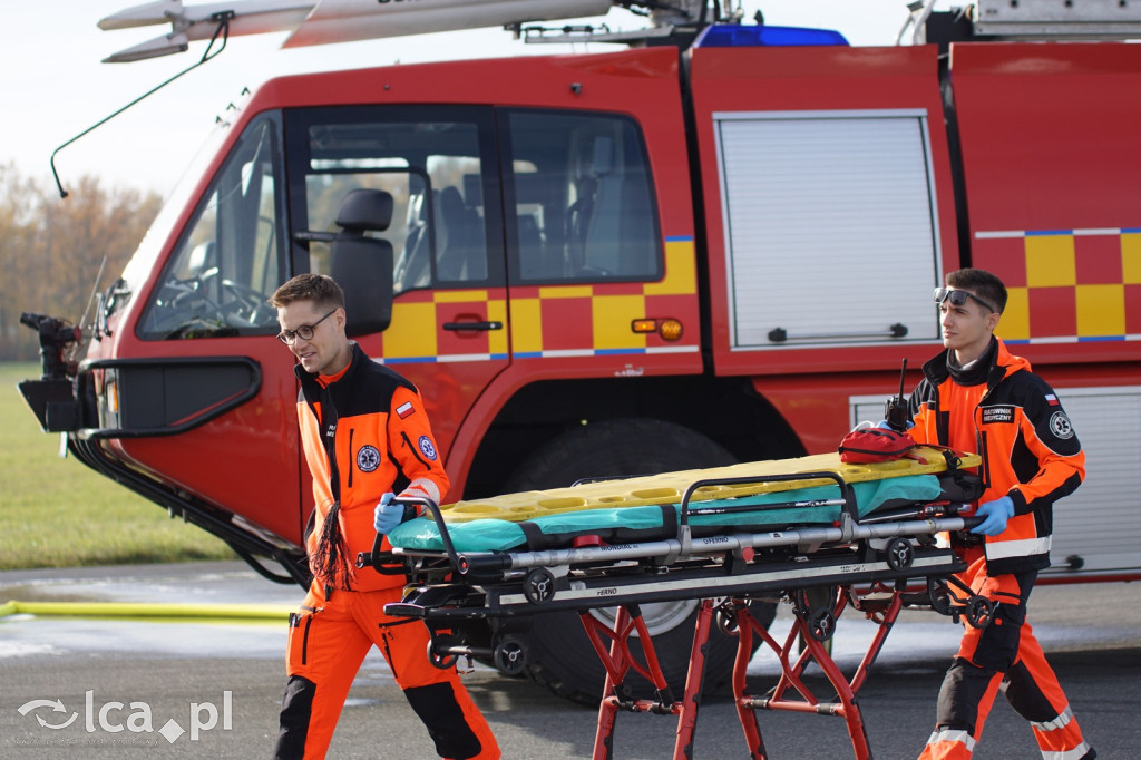 Tak wyglądały ćwiczenia na wrocławskim lotnisku