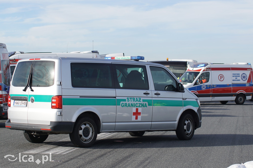 Tak wyglądały ćwiczenia na wrocławskim lotnisku