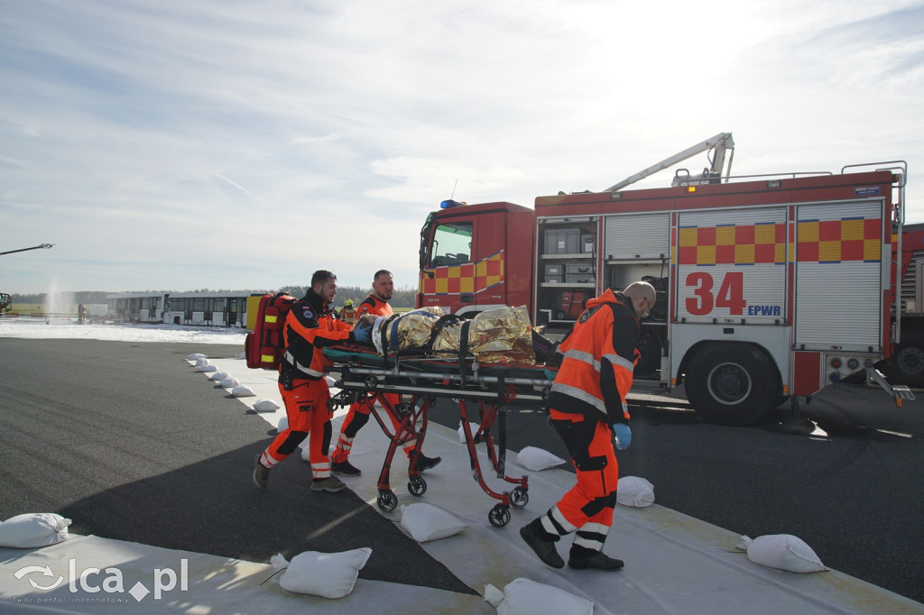 Tak wyglądały ćwiczenia na wrocławskim lotnisku