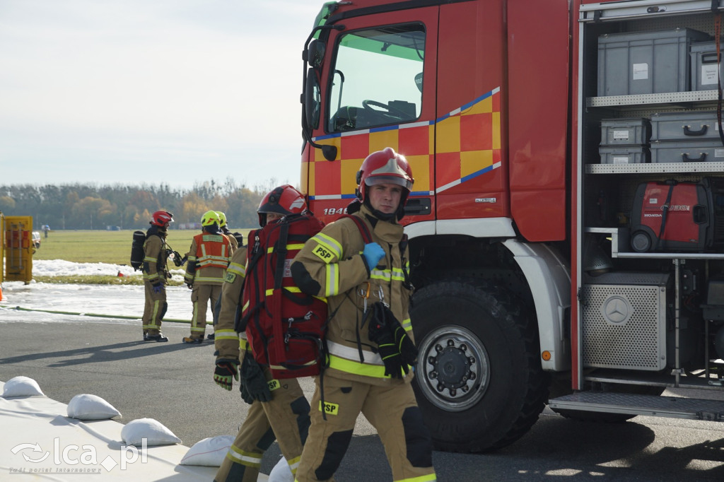Tak wyglądały ćwiczenia na wrocławskim lotnisku