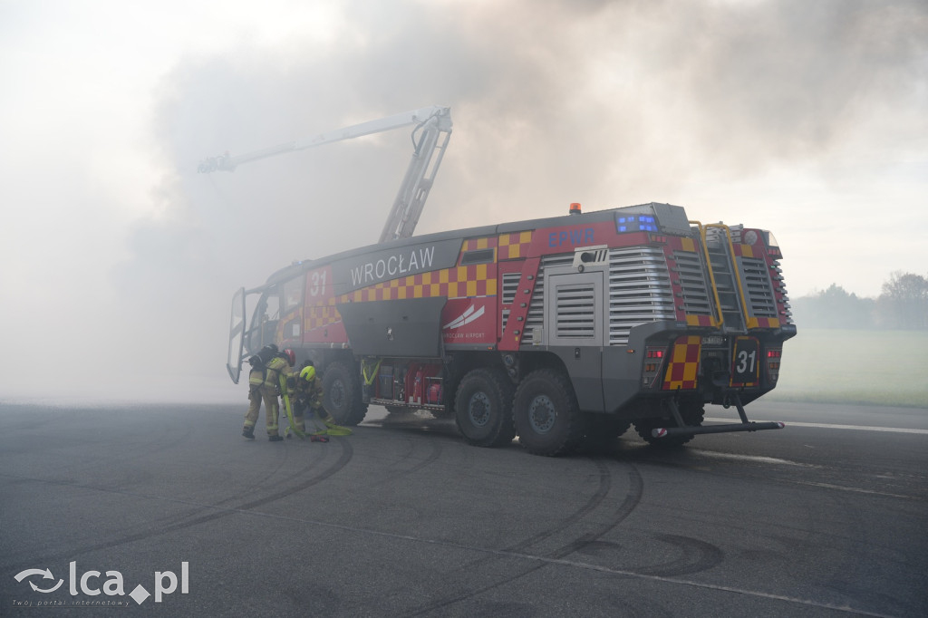 Tak wyglądały ćwiczenia na wrocławskim lotnisku