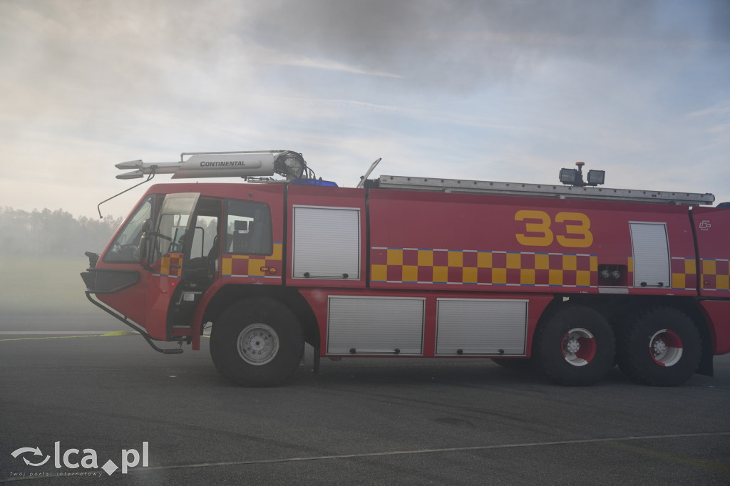 Tak wyglądały ćwiczenia na wrocławskim lotnisku