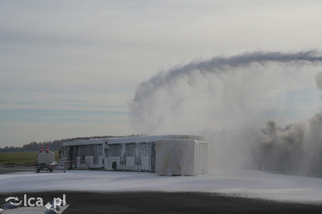Tak wyglądały ćwiczenia na wrocławskim lotnisku