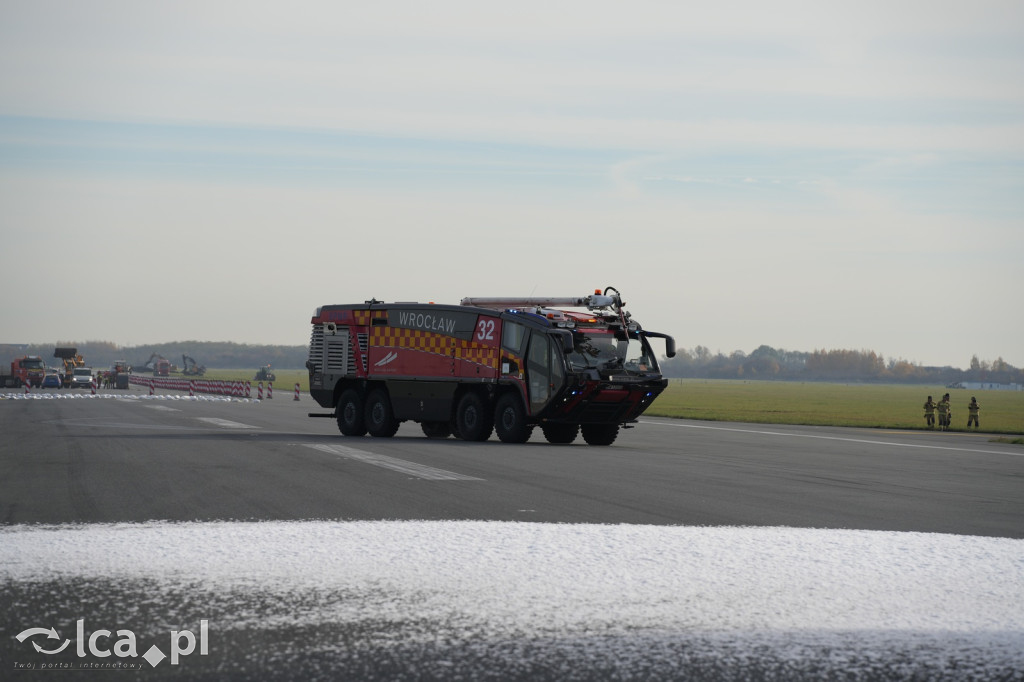 Tak wyglądały ćwiczenia na wrocławskim lotnisku