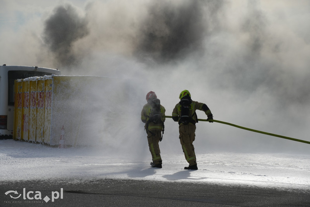 Tak wyglądały ćwiczenia na wrocławskim lotnisku