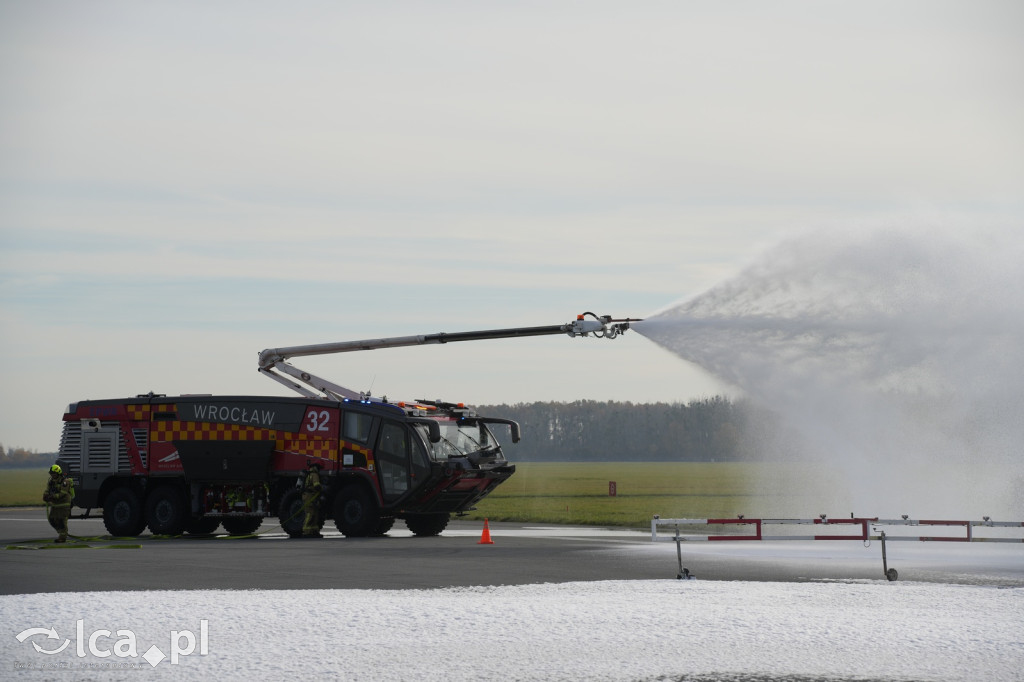 Tak wyglądały ćwiczenia na wrocławskim lotnisku