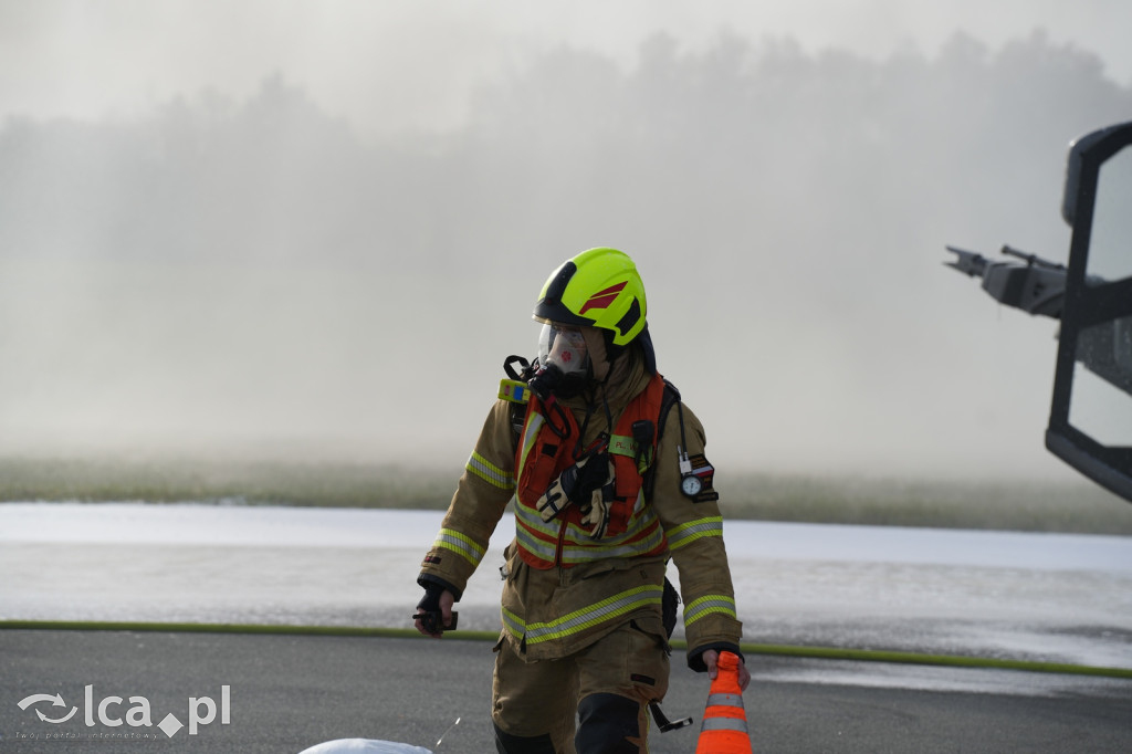 Tak wyglądały ćwiczenia na wrocławskim lotnisku