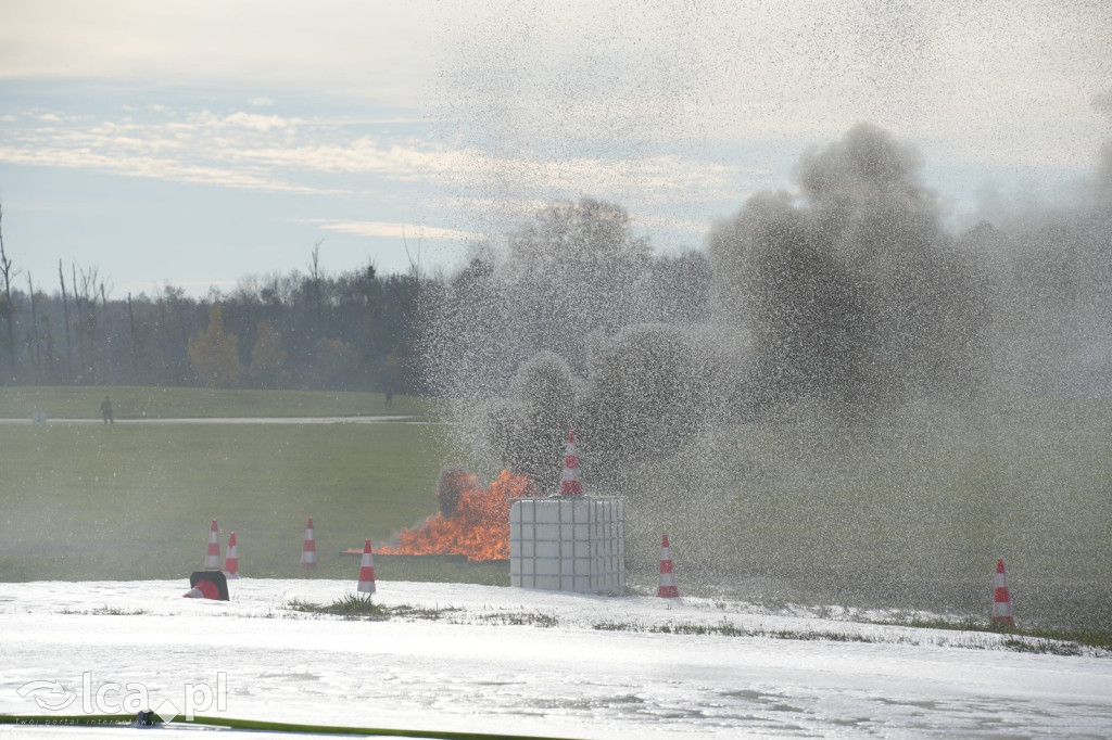 Tak wyglądały ćwiczenia na wrocławskim lotnisku