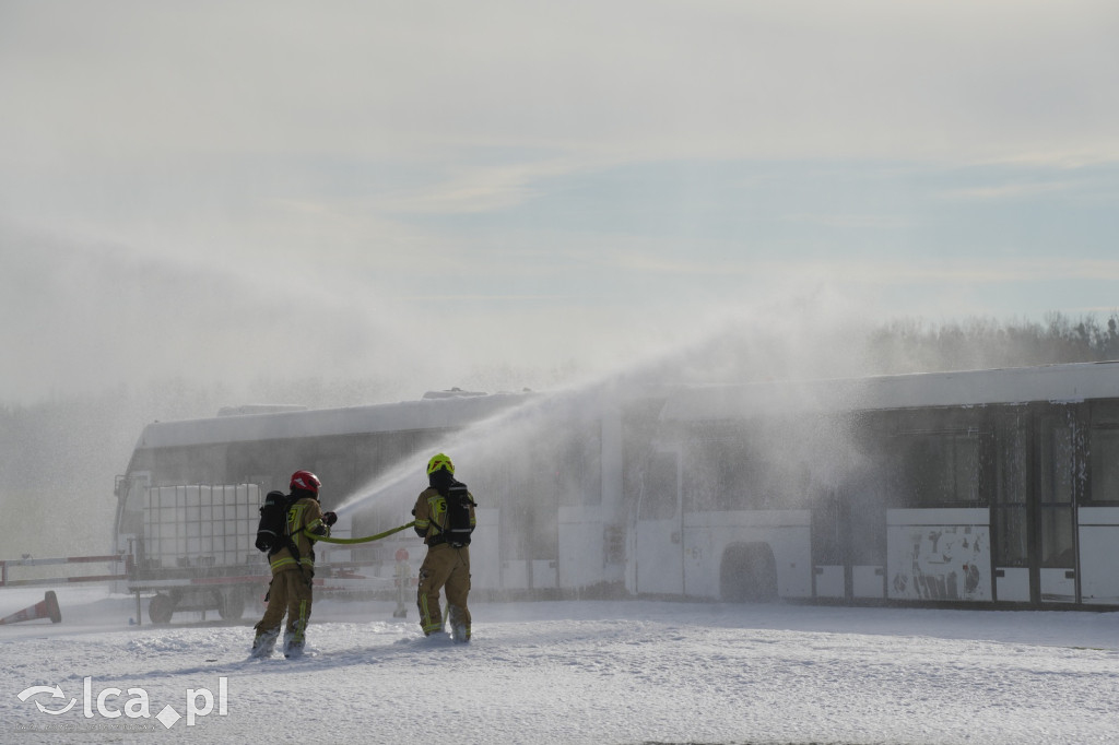 Tak wyglądały ćwiczenia na wrocławskim lotnisku