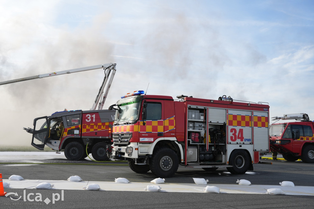 Tak wyglądały ćwiczenia na wrocławskim lotnisku