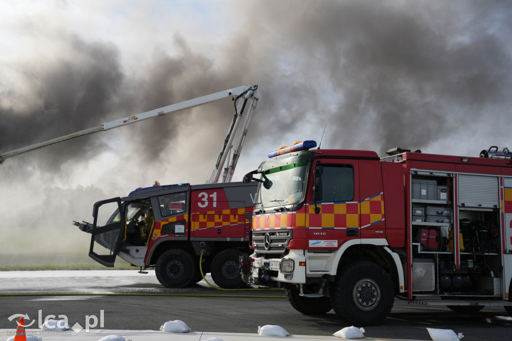 Tak wyglądały ćwiczenia na wrocławskim lotnisku