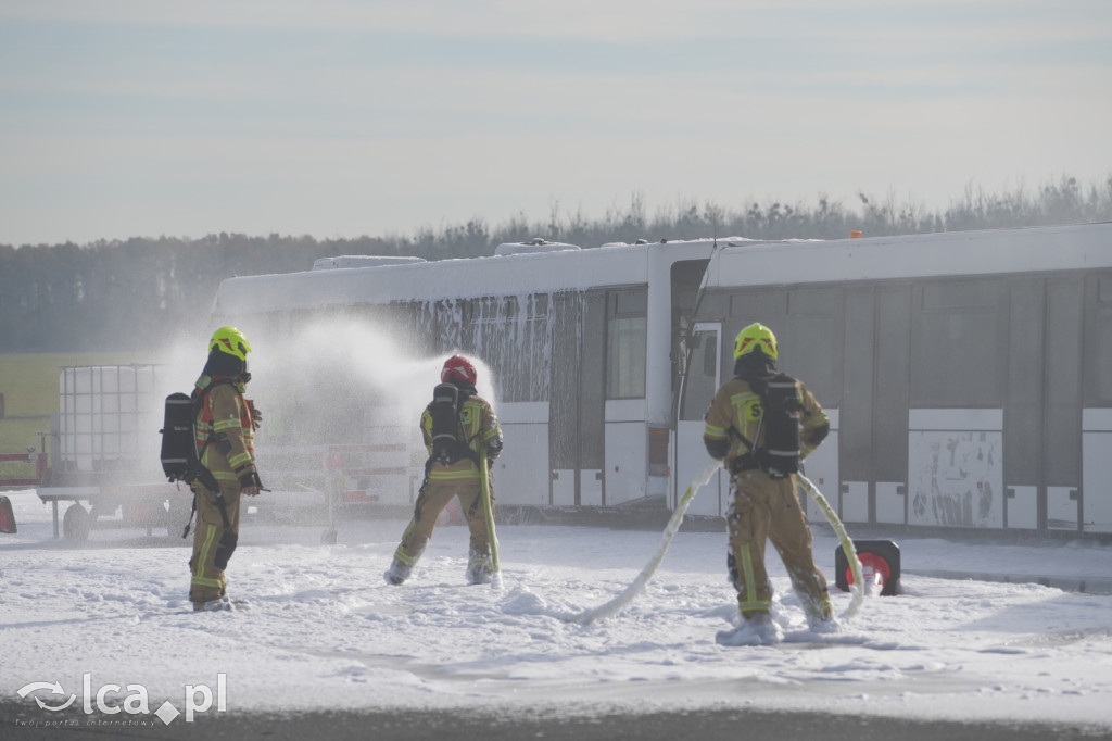 Tak wyglądały ćwiczenia na wrocławskim lotnisku