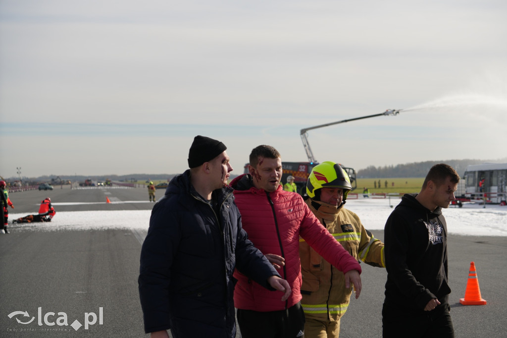 Tak wyglądały ćwiczenia na wrocławskim lotnisku