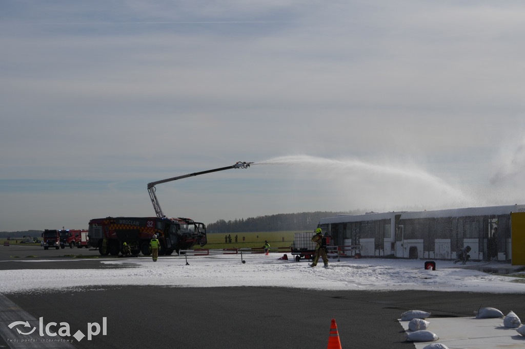 Tak wyglądały ćwiczenia na wrocławskim lotnisku