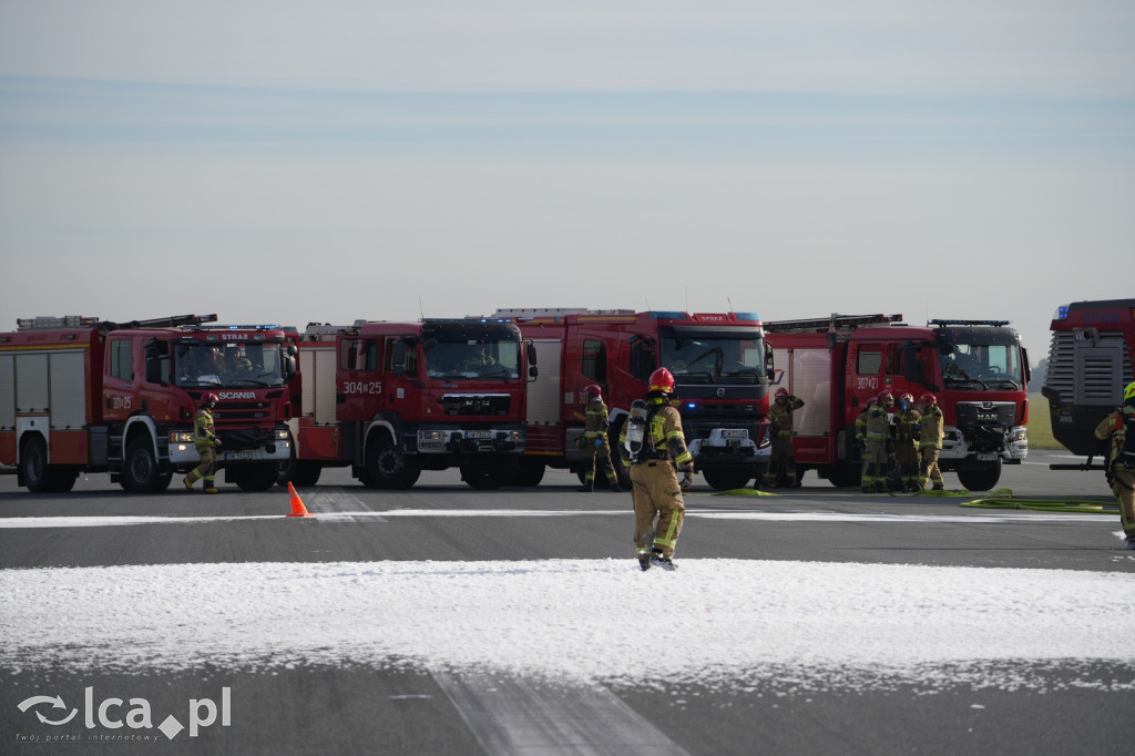 Tak wyglądały ćwiczenia na wrocławskim lotnisku