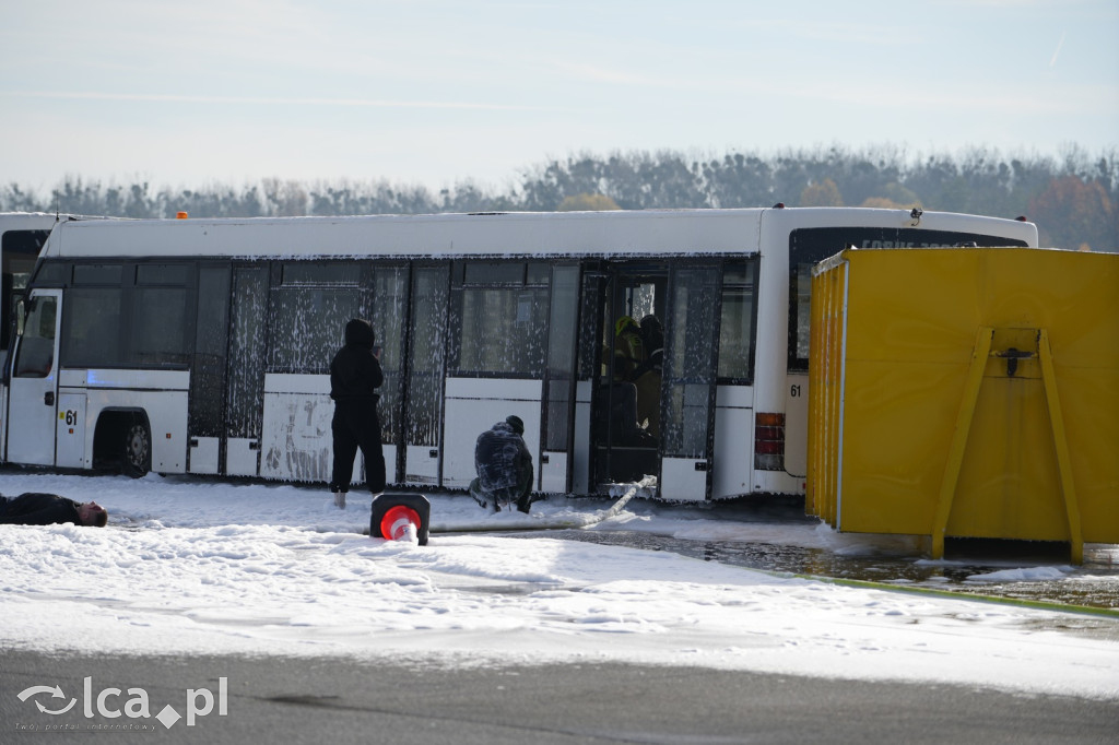 Tak wyglądały ćwiczenia na wrocławskim lotnisku