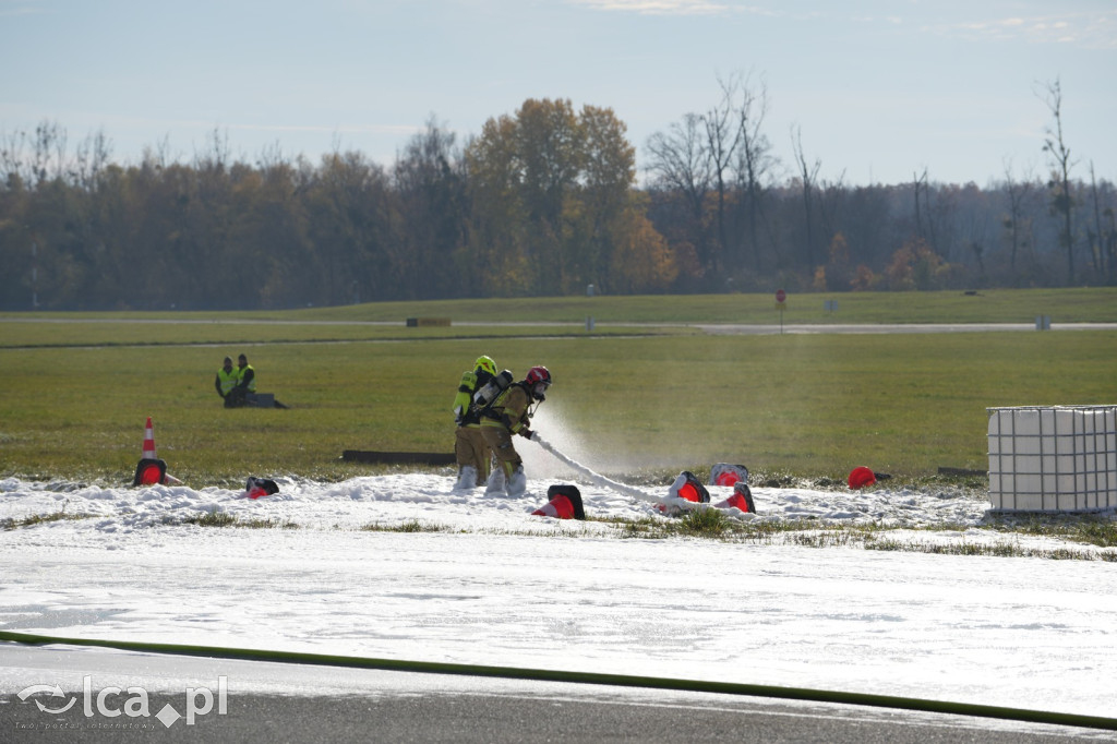 Tak wyglądały ćwiczenia na wrocławskim lotnisku