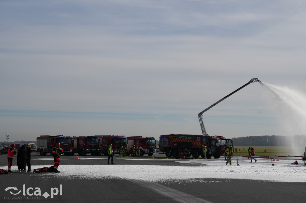 Tak wyglądały ćwiczenia na wrocławskim lotnisku