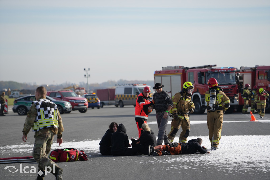 Tak wyglądały ćwiczenia na wrocławskim lotnisku