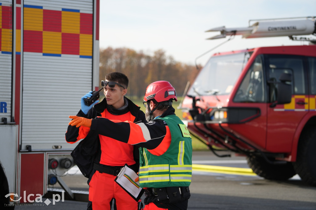 Tak wyglądały ćwiczenia na wrocławskim lotnisku
