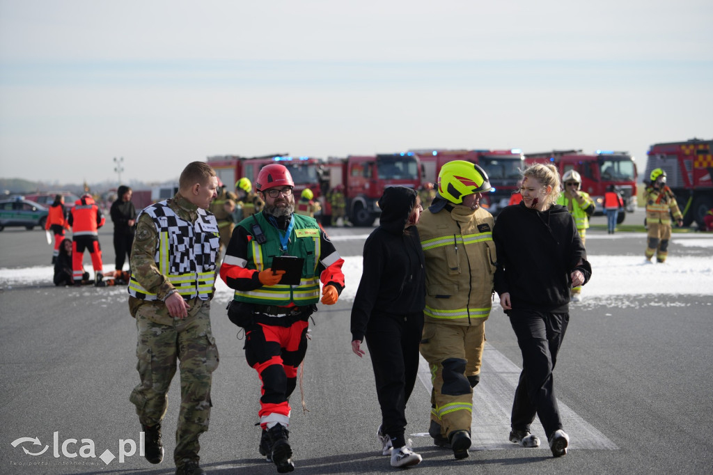 Tak wyglądały ćwiczenia na wrocławskim lotnisku