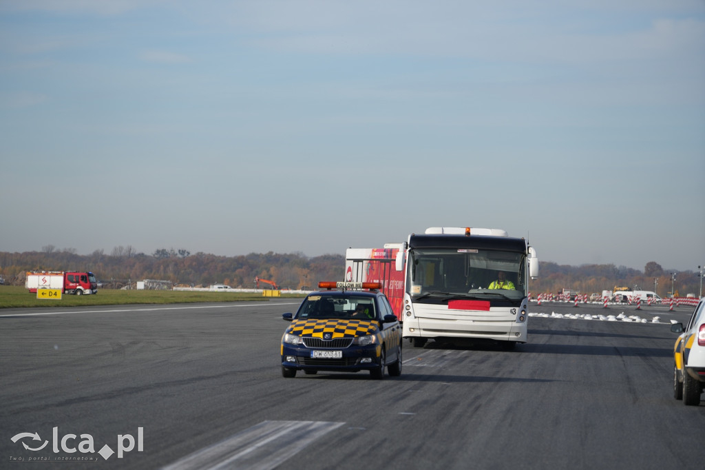 Tak wyglądały ćwiczenia na wrocławskim lotnisku