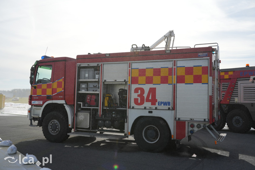 Tak wyglądały ćwiczenia na wrocławskim lotnisku