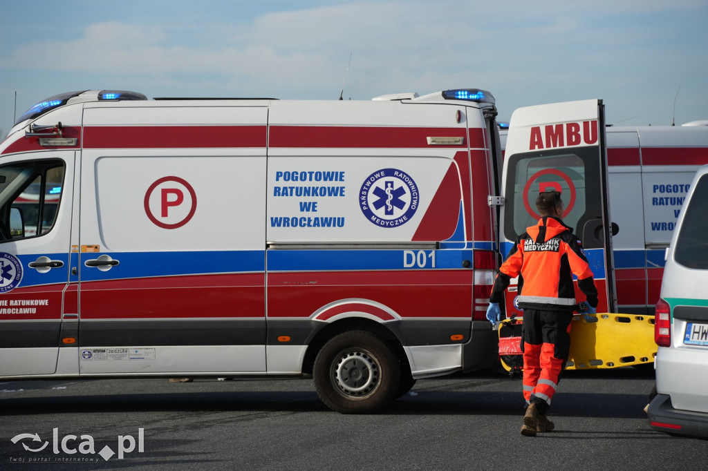 Tak wyglądały ćwiczenia na wrocławskim lotnisku