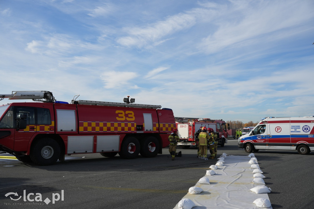 Tak wyglądały ćwiczenia na wrocławskim lotnisku