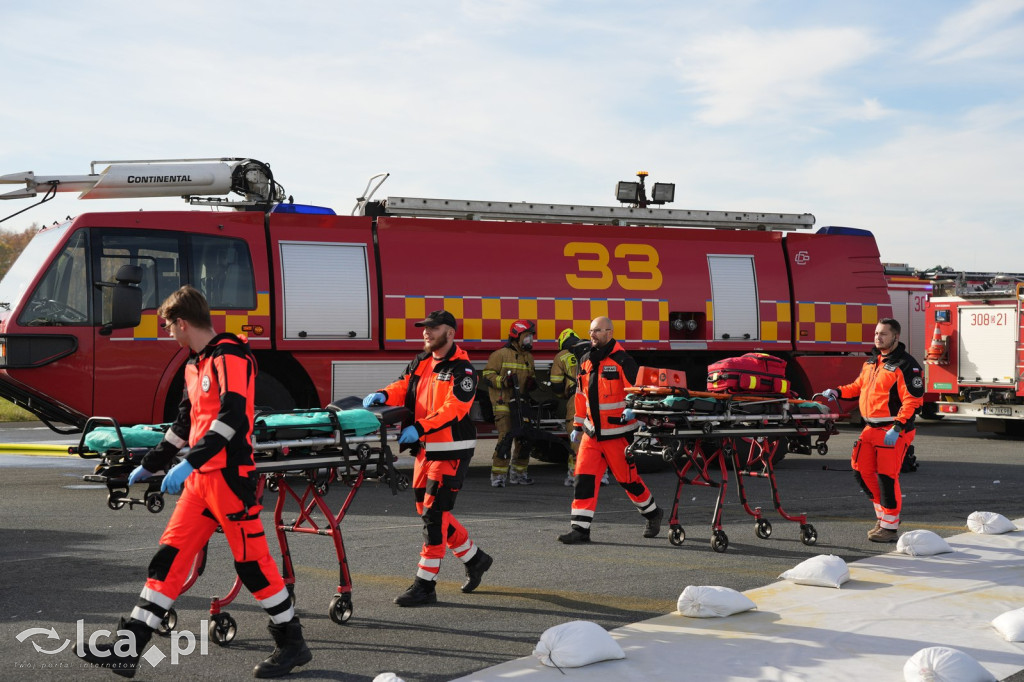 Tak wyglądały ćwiczenia na wrocławskim lotnisku