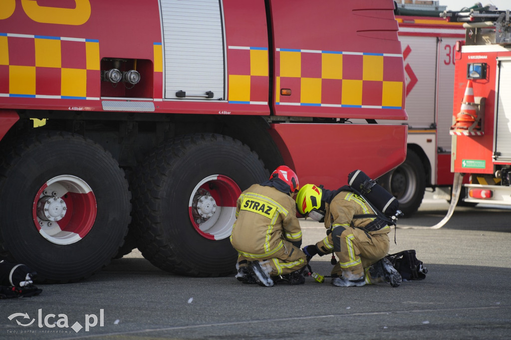 Tak wyglądały ćwiczenia na wrocławskim lotnisku