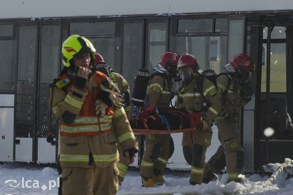 Tak wyglądały ćwiczenia na wrocławskim lotnisku