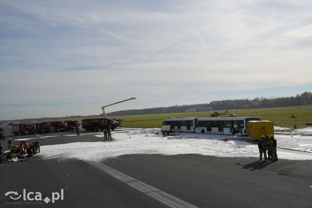 Tak wyglądały ćwiczenia na wrocławskim lotnisku