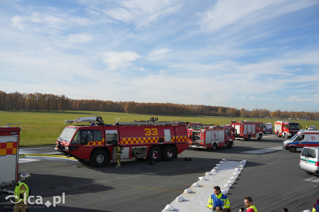 Tak wyglądały ćwiczenia na wrocławskim lotnisku